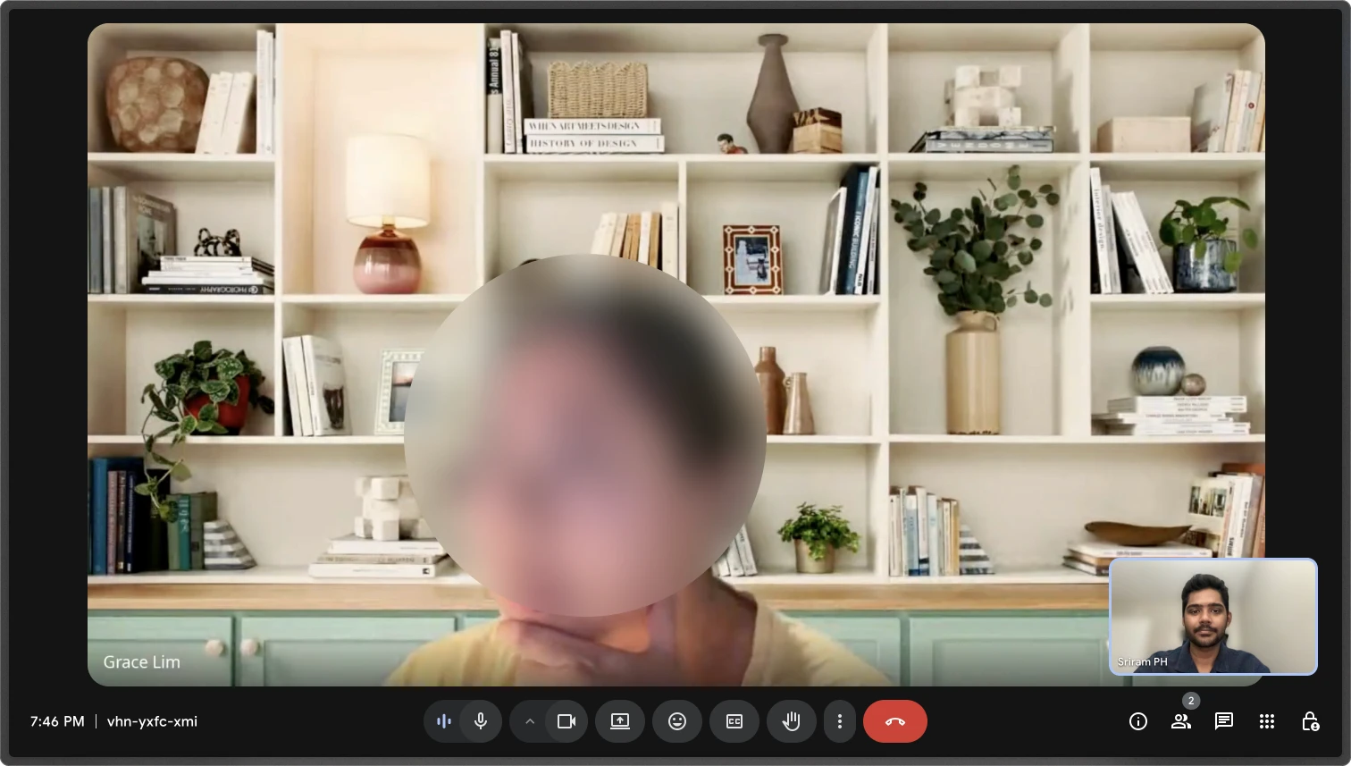 Remote interview with a project manager, her face blurred for privacy