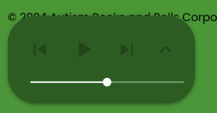 Old floating podcast player covering the footer copyright text